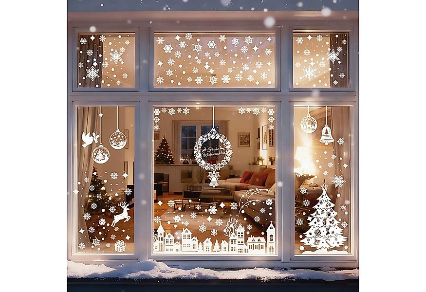 Salcar Fensterbild Fensteraufkleber Weihnachten Fensterbilder Selbstklebend günstig online kaufen