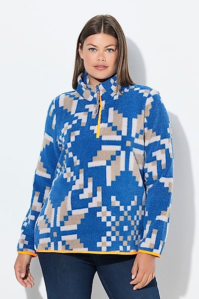 Laurasøn Sweatshirt Teddy-Sweatshirt Langarm Stehkragen günstig online kaufen