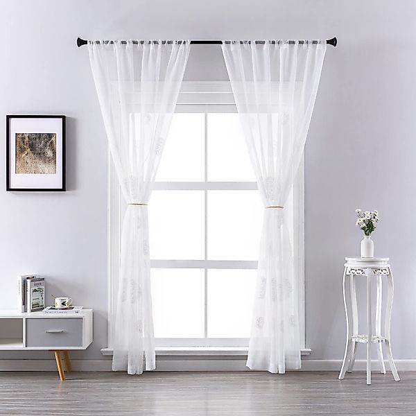 BYSURE Gardine, Stangendurchzug (2 St), transparent, günstig online kaufen
