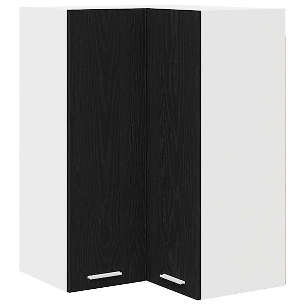 vidaXL Hängeschrank Riga Schwarze Eiche und Weiß 57 x 57 x 80 cm 884291 günstig online kaufen