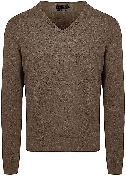 Steppin' Out Pullover Cotton Cashmere V-Ausschnitt Taupe Melange - Größe XL günstig online kaufen