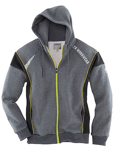 Terrax Workwear Kapuzensweatjacke Herren Sweatjacke mit Kapuze und reflekti günstig online kaufen