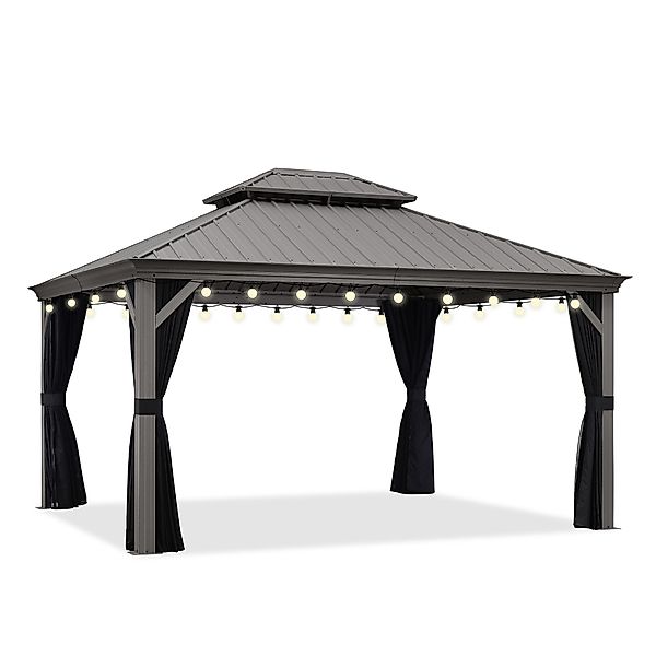 PURPLE LEAF Pavillon Hardtop Alu Gartenpavillon günstig online kaufen