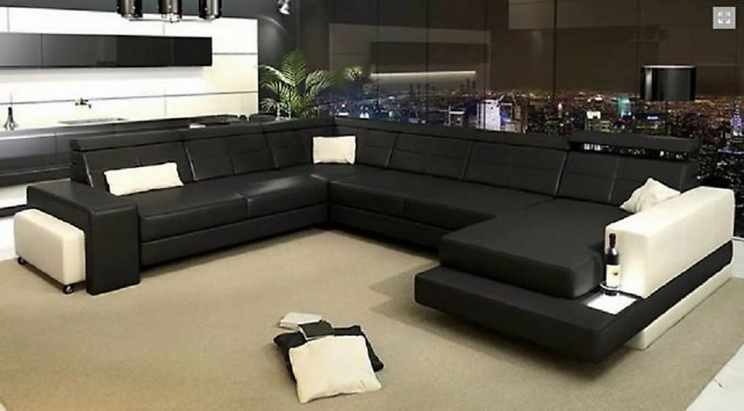 JVmoebel Ecksofa Designer Wohnlandschaft U-Form Couch Ecksofa Polster Garni günstig online kaufen