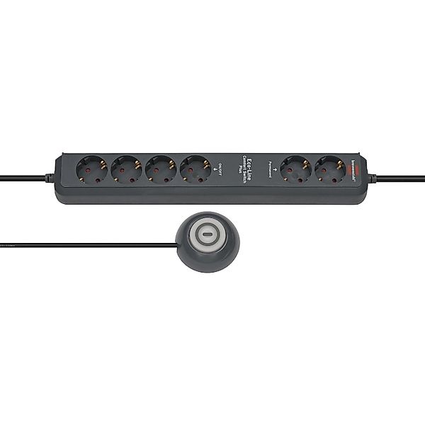 Brennenstuhl Steckdosenleiste »Eco-Line Comfort Switch Plus«, 6-fach, (Kabe günstig online kaufen