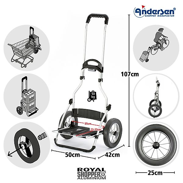 Andersen Einkaufstrolley Royal Shopper Polly schwarz, günstig online kaufen