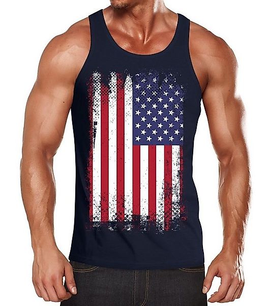 MoonWorks Tanktop Herren Tanktop Tank Top - Amerika USA Flagge - Body Fit M günstig online kaufen