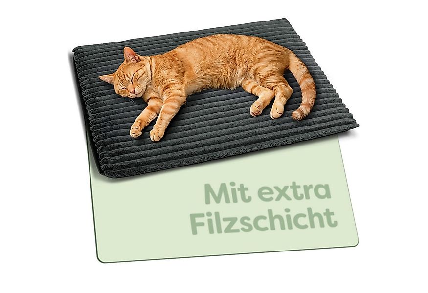 Knupis Tierdecke Selbstheizende Wärmedecke Hund & Katze – Thermodecke Grau günstig online kaufen