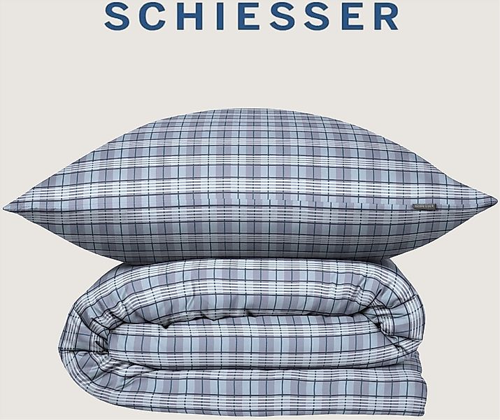 Schiesser Bettwäsche "Kate aus weicher Baumwolle mit zeitlosen Karos" 2 MAD günstig online kaufen