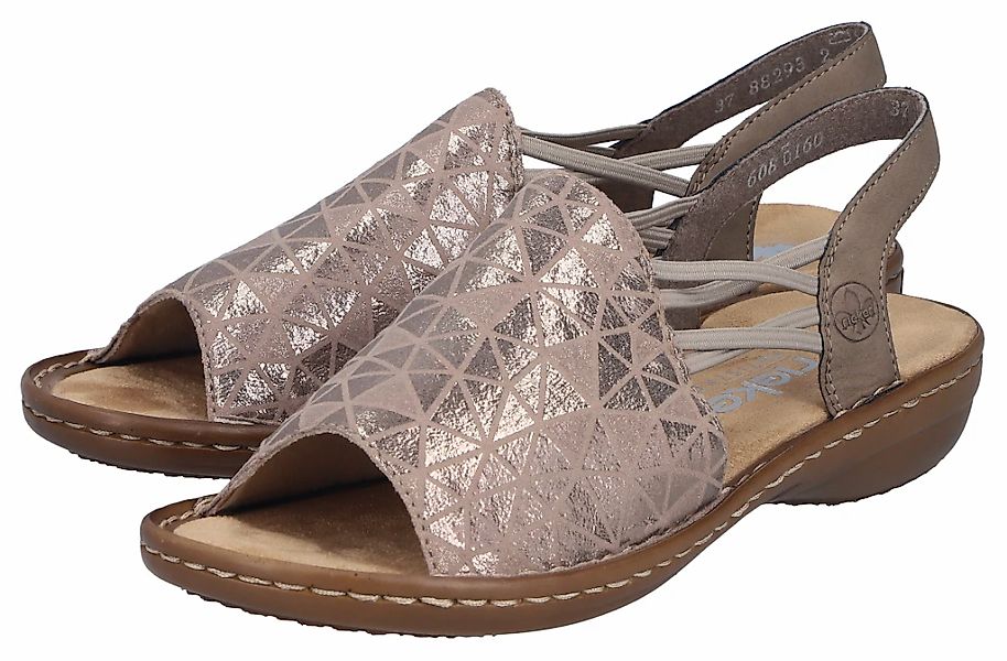 Rieker Sandale Sommerschuh, Sandalette, Keilabsatz, mit Gummizugbändern günstig online kaufen