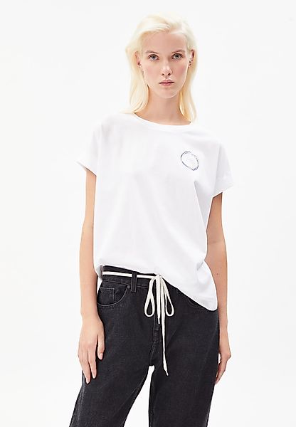 T-Shirt IDAA SMALL CIRCLE in white von ARMEDANGELS günstig online kaufen