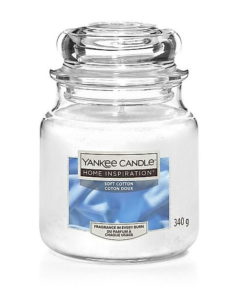 Yankee Candle Duftkerze Yankee Candle Duftkerze Mittleres Glas Soft Cotton günstig online kaufen