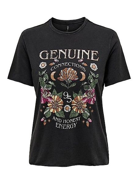 ONLY T-Shirt Bedrucktes T-Shirt Kurzarm Top mit Printed Schrift ONLLUCY 475 günstig online kaufen