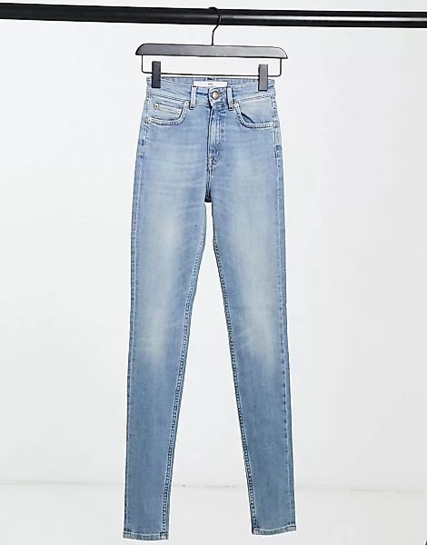 Won Hundred – Marilyn –Eng geschnittene Jeans mit hohem Bund in heller Wasc günstig online kaufen