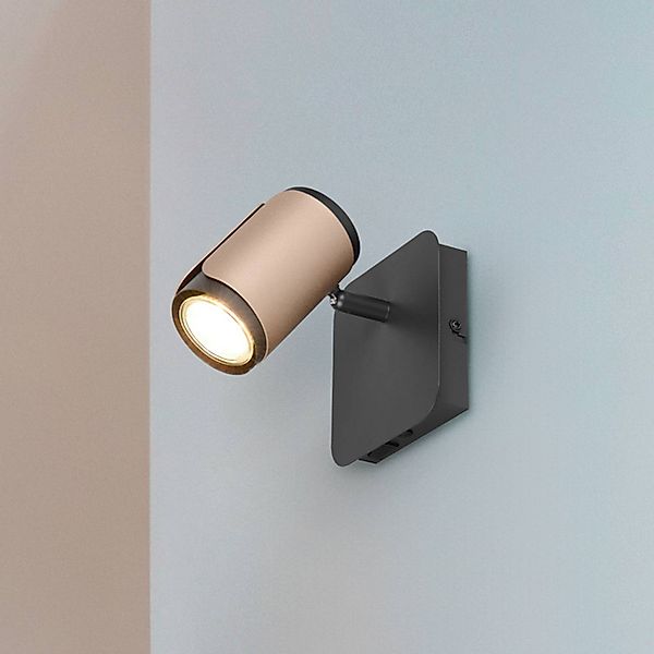 Deckenstrahler Gillan, coffee, 1-flammig, Metall, GU10 günstig online kaufen