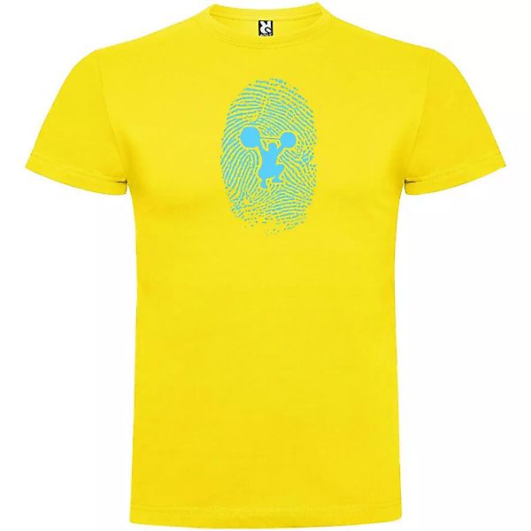 Kruskis Fitness Fingerprint Kurzärmeliges T-shirt 3XL Yellow günstig online kaufen