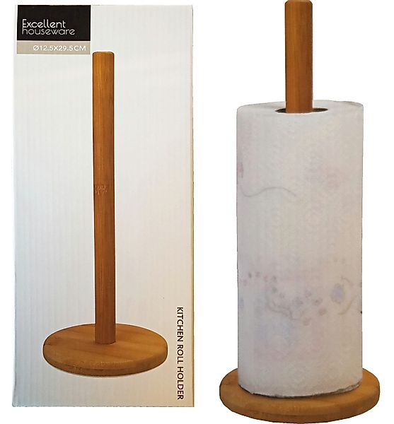 Koopman Küchenrollenhalter Bambus Papiertuchhalter 32 cm günstig online kaufen