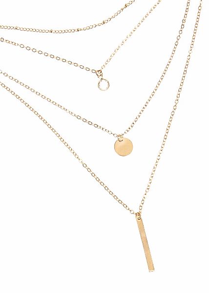 LASCANA Kette mit Anhänger, Vierreihiges Kettenset mit Anhänger, Halskette, günstig online kaufen