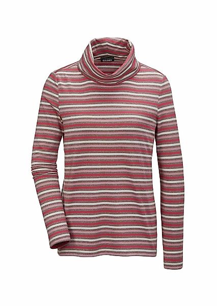 GOLDNER Longpullover "Kurzgröße Kratzfreies Ringelshirt mit soften Glanzgar günstig online kaufen