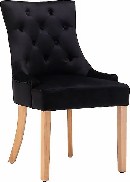 Leonique 4-Fußstuhl »Doncaster« (Set) 2 Stk. Samt mit Knopfheftung im Rücke günstig online kaufen