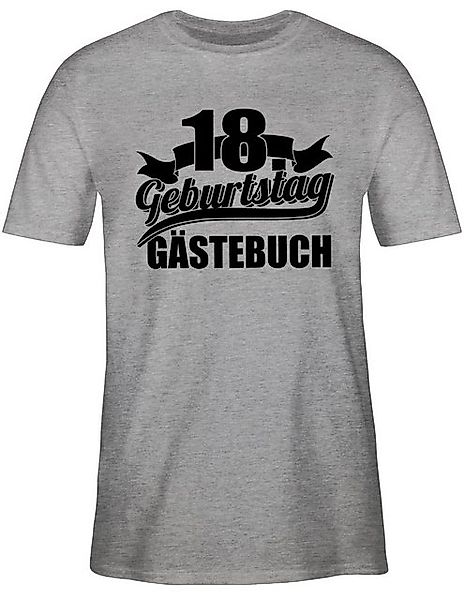 Shirtracer T-Shirt Gästebuch Achtzehnter Geburtstag 18. Geburtstag günstig online kaufen
