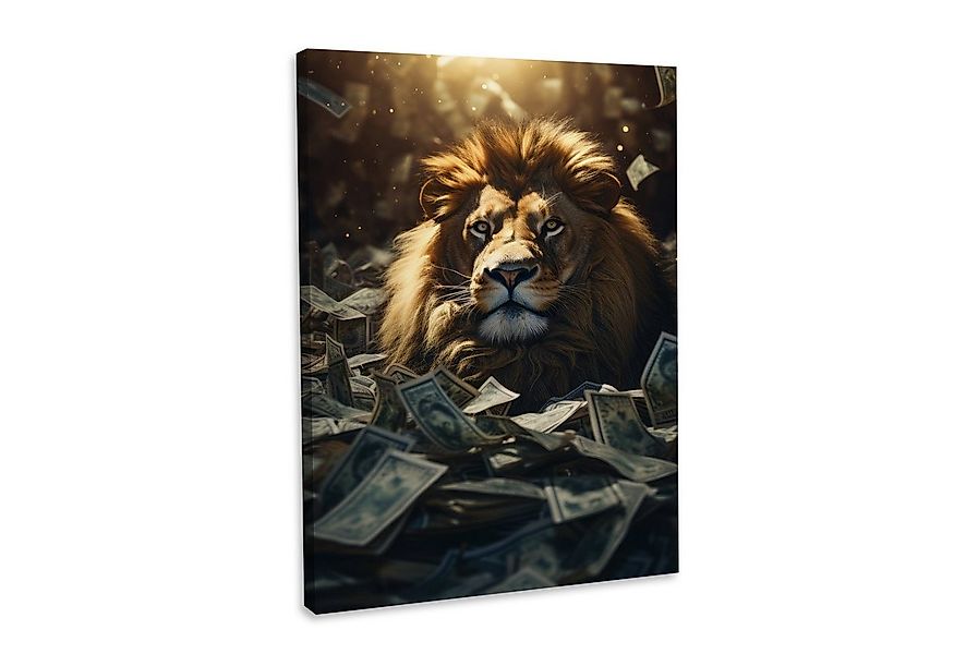 Hustling Sharks Leinwandbild Löwen-Bild als XXL Leinwandbild "Lion Rich" - günstig online kaufen