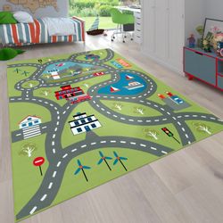 Paco Home Kinderteppich "Bino 562" rechteckig 4 mm Höhe Kurzflor, Straßen-S günstig online kaufen