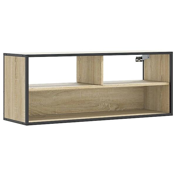 vidaXL TV-Schrank Sonoma-Eiche 100x31x39,5 cm Holzwerkstoff und Metall 8489 günstig online kaufen