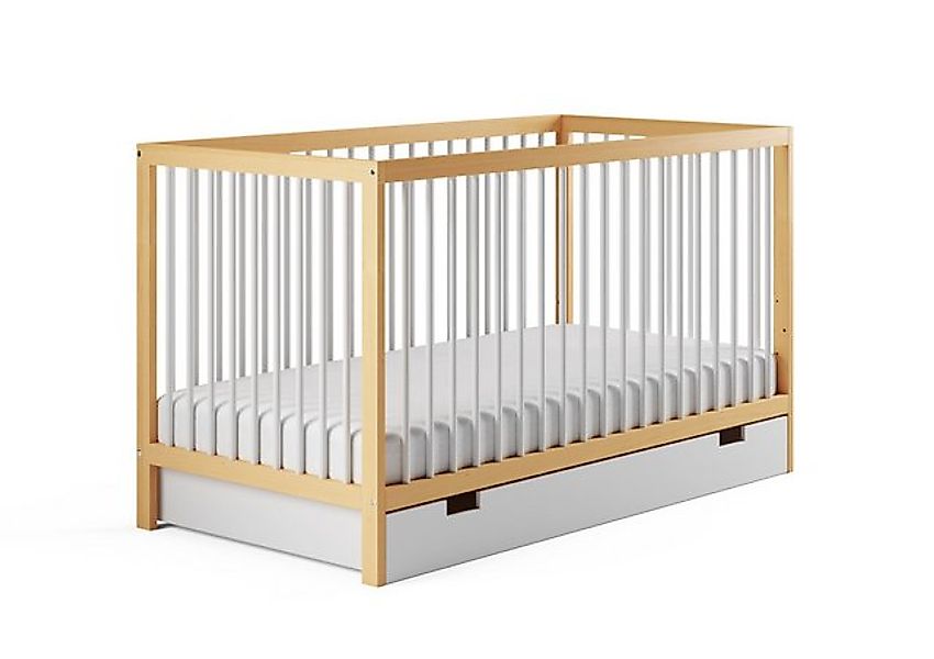 Kids Collective Babybett Kinderbett Gitterbett 60x120 und 70x140 cm höhenve günstig online kaufen