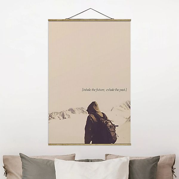 Stoffbild mit Posterleisten Lyrische Landschaften - Atmen günstig online kaufen