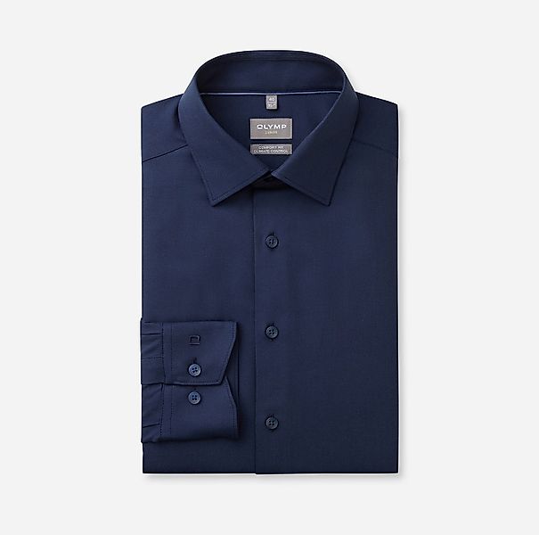 OLYMP Langarmhemd Luxor comfort fit, Businesshemd, New-Kentkragen, unifarbe günstig online kaufen