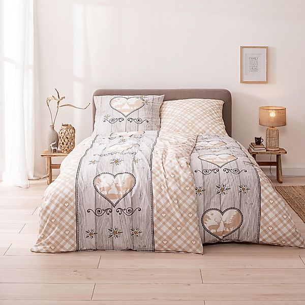 MTOnlinehandel Bettwäsche Landhaus Vintage, 100% Baumwolle, günstig online kaufen