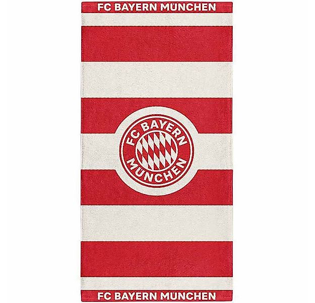 FC Bayern München Badetuch FC Bayern München Strandtuch Rot / Weiß günstig online kaufen
