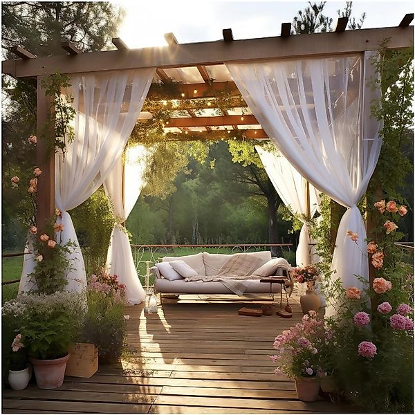 Qelus Gardine Transparente Voile für Balkon günstig online kaufen