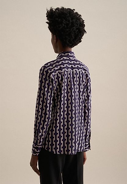 seidensticker Hemdbluse "Schwarze Rose", Langarm Kragen Druck günstig online kaufen