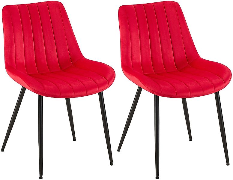 CLP Esszimmerstuhl Rahden Samt (2er Set), günstig online kaufen