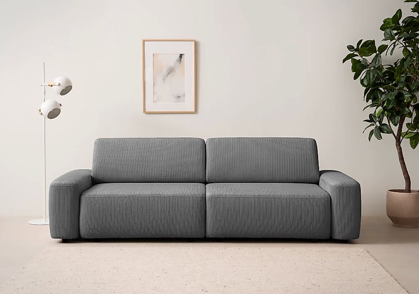 Home affaire 3-Sitzer "TORGE (257cm), Sofa,Schlafsofa in Cord, Samtvelours, günstig online kaufen