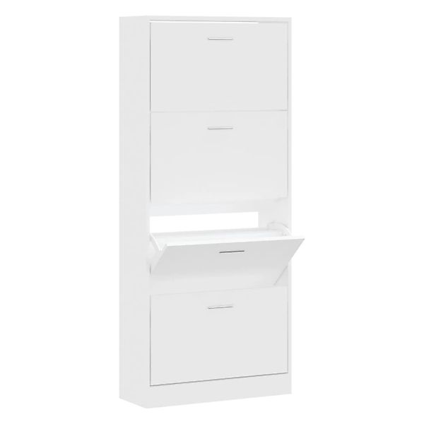 vidaXL Schuhschrank Weiß 63x24x147 cm Holzwerkstoff 342542 günstig online kaufen