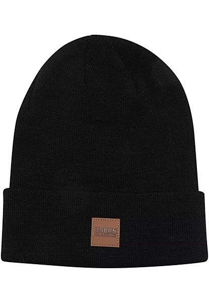 URBAN CLASSICS Beanie "Urban Classics Unisex Synthetic Leatherpatch Long Be günstig online kaufen