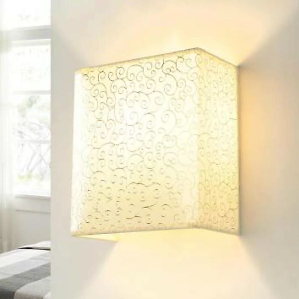 Stoff Wandlampe Loft Design eckig Stoff Schirm ALICE günstig online kaufen