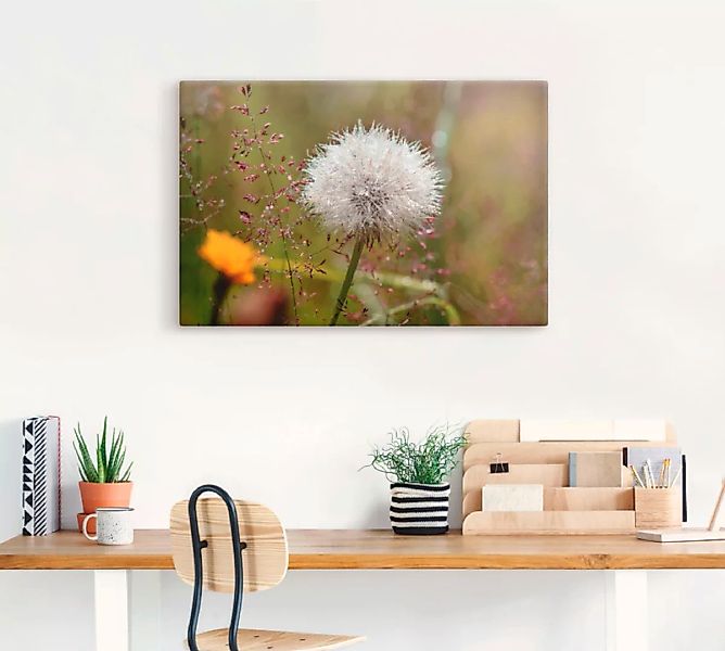 Artland Wandbild "Pusteblume im Blumenfeld", Blumen, (1 St.), als Leinwandb günstig online kaufen