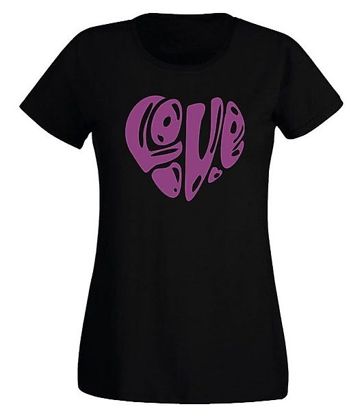 G-graphics T-Shirt Damen T-Shirt - Love Slim-fit, mit trendigem Frontprint, günstig online kaufen