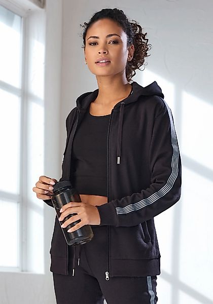 H.I.S Kapuzensweatjacke mit seitlichem Tapestreifen günstig online kaufen