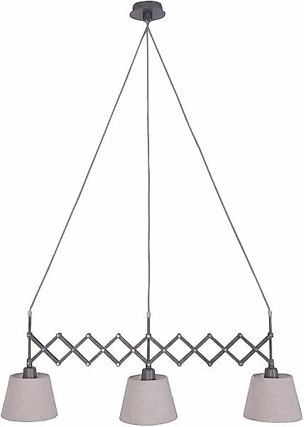 näve Pendelleuchte »ADRIENNE« E27 1 Stk. w: 52-86cm nature 3x E27 max. 40W, günstig online kaufen