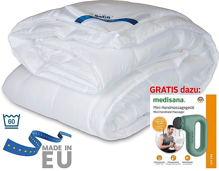 Beco Microfaserbettdecke + Microfaserkissen Royal Soft Duo, Bettdecke 135x2 günstig online kaufen