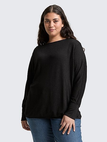 TOM TAILOR PLUS Langarmshirt T-Shirt Plus Size - Loose Fit Langarmshirt mit günstig online kaufen