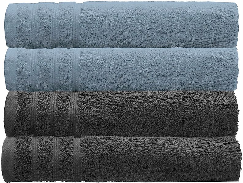 Kleine Wolke Handtücher "Royal, 4 Stück (50/100 cm)" Uni Farben, mit Bordür günstig online kaufen
