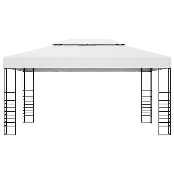vidaXL Gartenpavillon Pulverbeschichteter Stahl 4x3x2,7 m Weiß günstig online kaufen