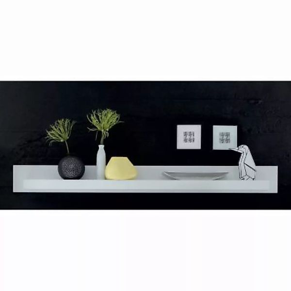 Lomadox Wandboard in weiß COLORADO-61 mit Blende BxHxT: 200x20x18cm günstig online kaufen