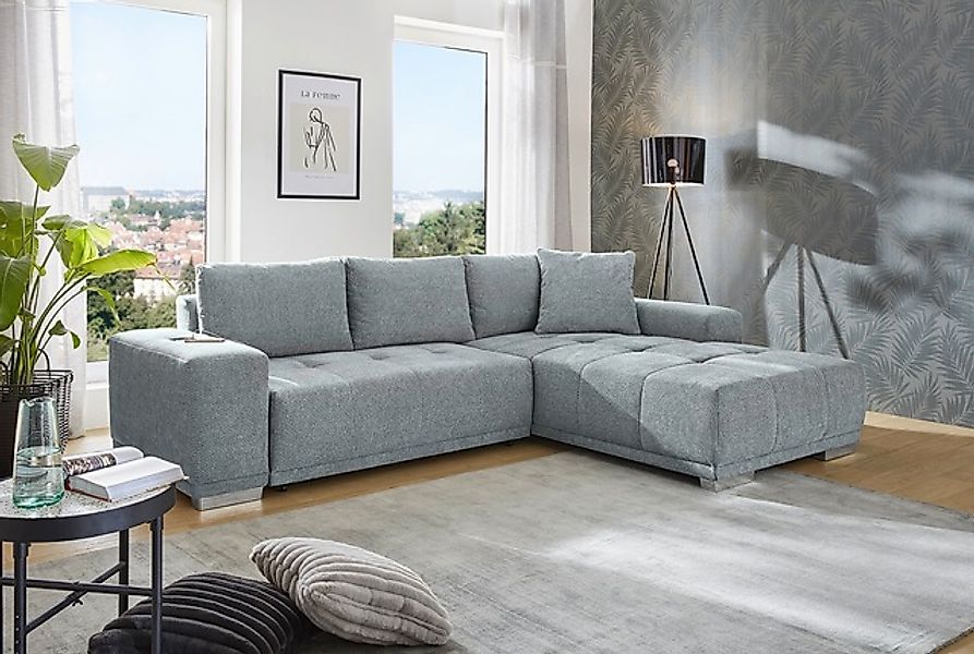 Jockenhöfer Gruppe Ecksofa "Luciano L-Form, B: 282 cm" mit Bettfunktion, Be günstig online kaufen